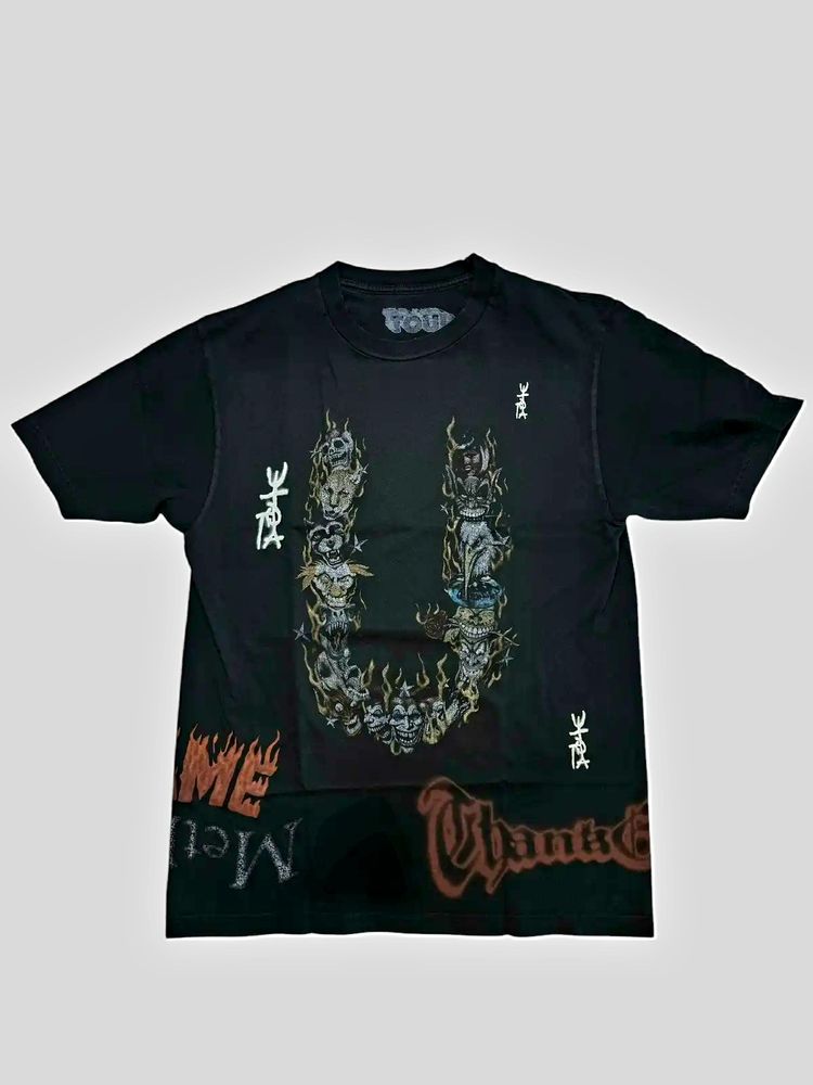 Travis Scott Australia Utopia Circus Maximus Tour Merch- City Tee Washed Black 1